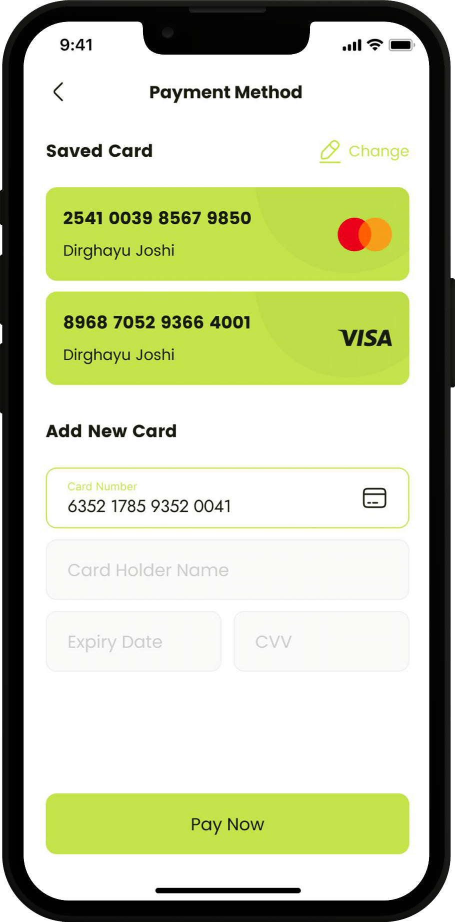 Project Screen Images
